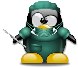 Surgeon Tux Linux Mascot.png PNG image