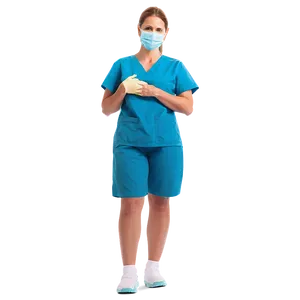 Surgical Nurse In Scrubs Png Rfv55 PNG image