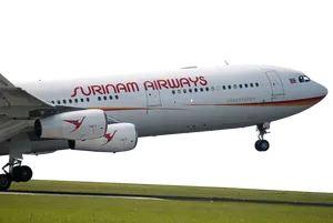 Surinam Airways Aircraft Takeoff PNG image