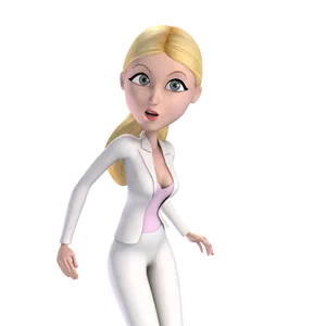 Surprised Animated Character PNG image