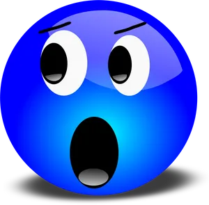 Surprised Blue Face Emoji PNG image
