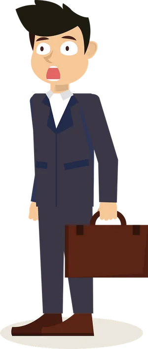 Surprised Businessman Cartoon PNG image