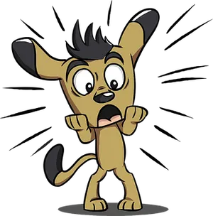Surprised Cartoon Dog
