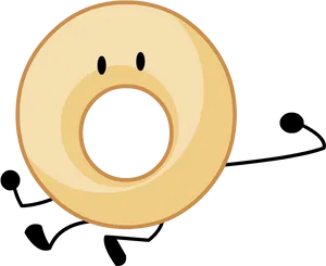 Surprised Cartoon Donut PNG image