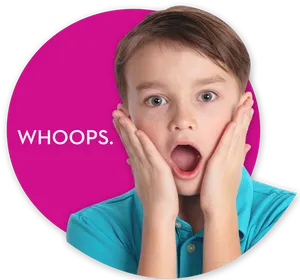 Surprised Child Whoops Expression PNG image