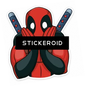 Surprised Comic Character Sticker PNG image