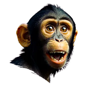 Surprised Monkey Face Expression PNG 06272024
