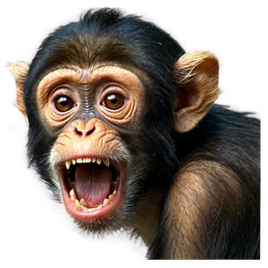 Surprised Monkey Face Expression PNG Ele46 PNG