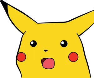 Surprised Pikachu Meme PNG image