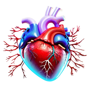 Surreal Anatomical Heart PNG Rne