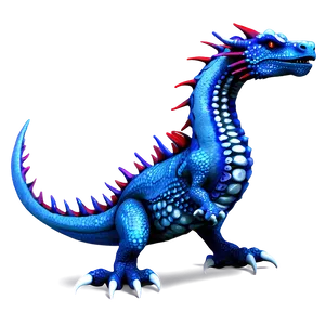 Surreal Blue Dragon PNG 06252024