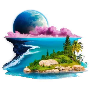 Surreal Dream Landscape Png Utf PNG image