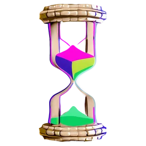 Surreal Hourglass Scene PNG Ktv