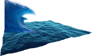Surreal Ocean Wave PNG image