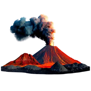 Surreal Volcano Scene Png 32 PNG image