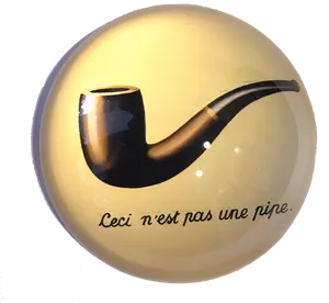 Surrealist Pipe Paradox PNG image