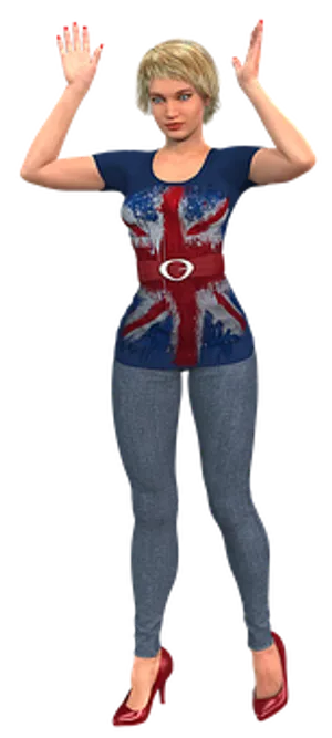 Surrender Pose3 D Character