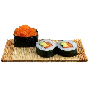 Sushi On Bamboo Mat PNG Sqf82 PNG