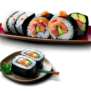 Sushi Plates Design PNG Ahg19 PNG