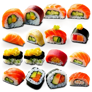 Sushi Roll Varieties Png 05212024 PNG image