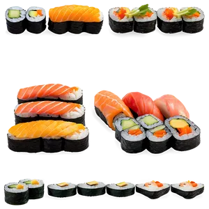 Sushi Roll Varieties PNG Syi10 PNG