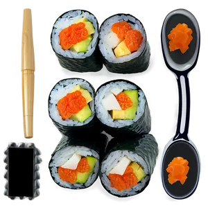 Sushi Roll With Roe PNG 05212024 PNG