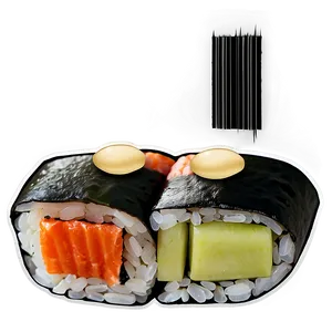 Sushi With Soy Sauce PNG Dry
