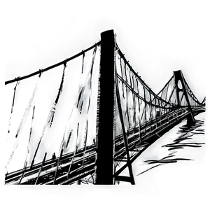 Suspension Bridge Silhouette Png 22 PNG image