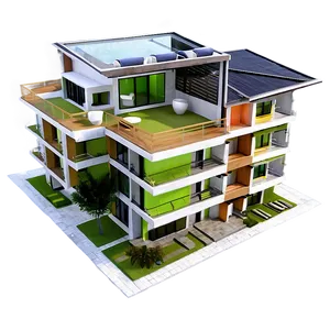Sustainable Apartment Architecture PNG 05242024