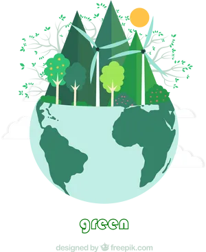 Sustainable Earth Concept PNG image