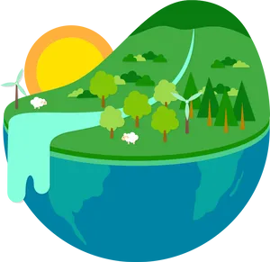 Sustainable Earth Concept PNG image