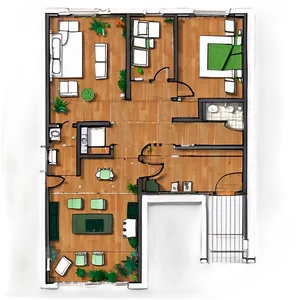 Sustainable Home Floor Plan PNG 24