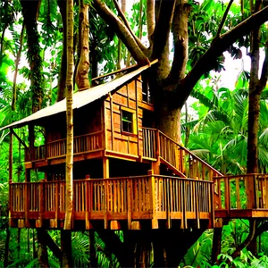 Sustainable Treehouse Living Png 06282024 PNG image