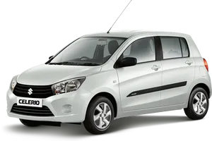 Suzuki Celerio White Side View PNG image