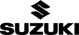Suzuki Logo Blackon Gray Background PNG image