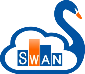 Swan Cloud Logo Design PNG image