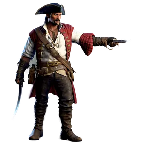 Swashbuckling Rogue Pirate PNG Npk