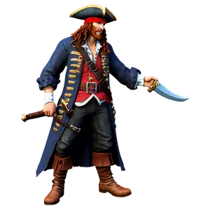 Swashbuckling Rogue Pirate PNG Web