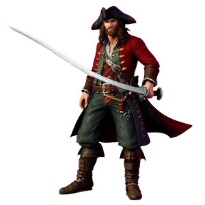 Swashbuckling Rogue Pirate Png Whe97 PNG image