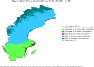 Sweden Future Climate Classification Map20712100 PNG image