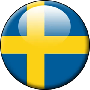Swedish Flag Button PNG image