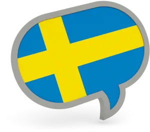 Swedish Flag Speech Bubble PNG image