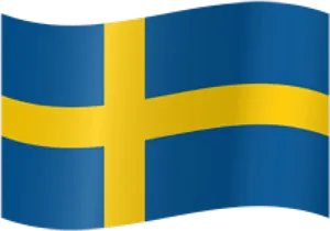 Swedish Flag Waving PNG