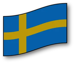 Swedish Flag Waving PNG image