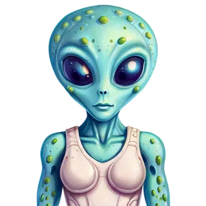 Sweet Alien Illustration PNG 06292024 PNG
