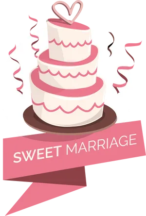 Sweet Marriage Cake Logo PNG image