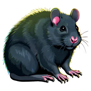 Sweet Rat Illustration PNG Qog PNG