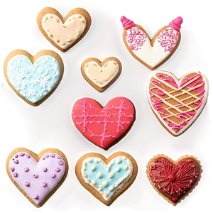 Sweet Valentine's Day Heart Cookies PNG 42 PNG