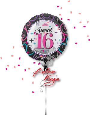 Sweet16 Celebration Balloon PNG image