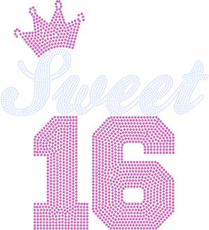 Sweet16 Sparkling Graphic PNG image